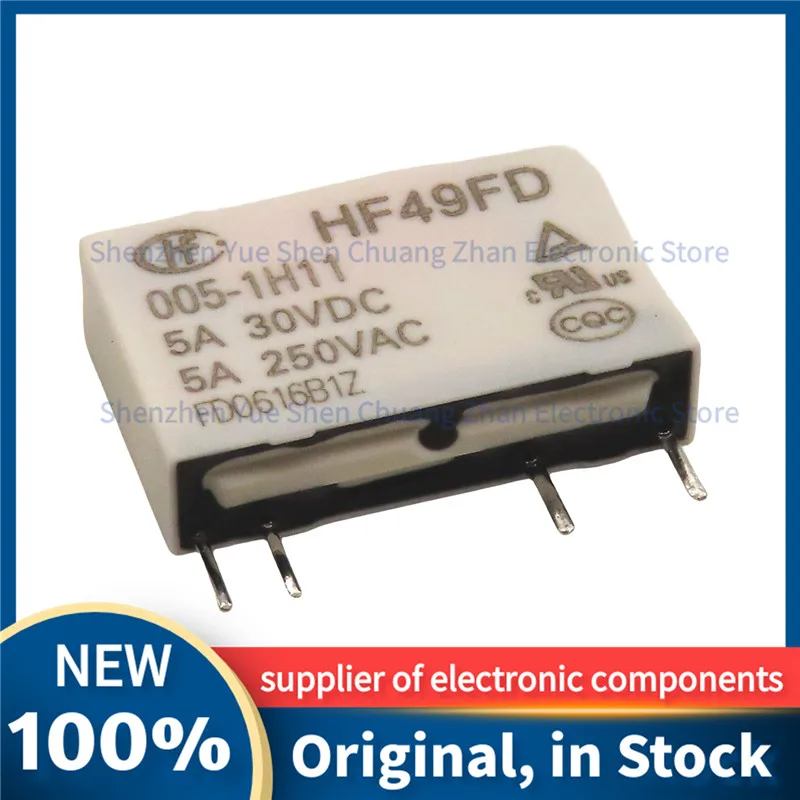 5pc/LOT Hot Sale Relay 12V HF49FD-005-1H12 005-1H12 HF49FD DC5V 1H12 4PIN 5A Relay 5V Rele 12V 24V