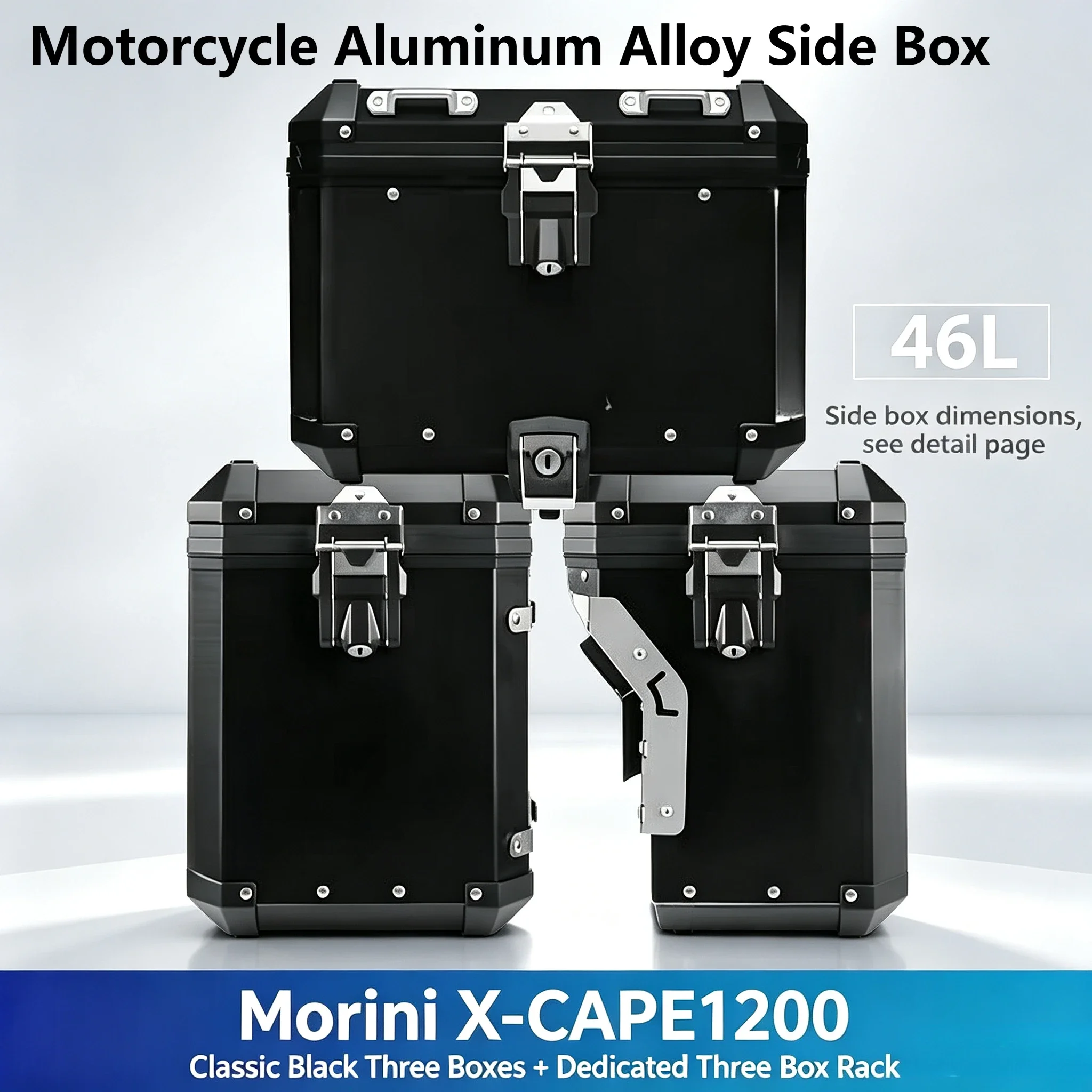 GSADV for Morini X-CAPE1200 Motorcycle Side Box 2026 Moto Saddlebag Aluminum Alloy Quick Release Waterproof Cases Storage Box