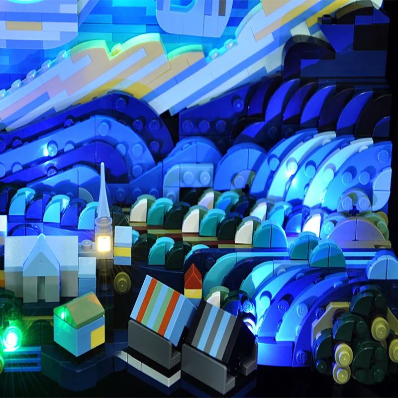 LED-verlichtingsset compatibel met Lego 21333 Vincent van Gogh The Starry Night-bouwstenen (exclusief de modelstenen)