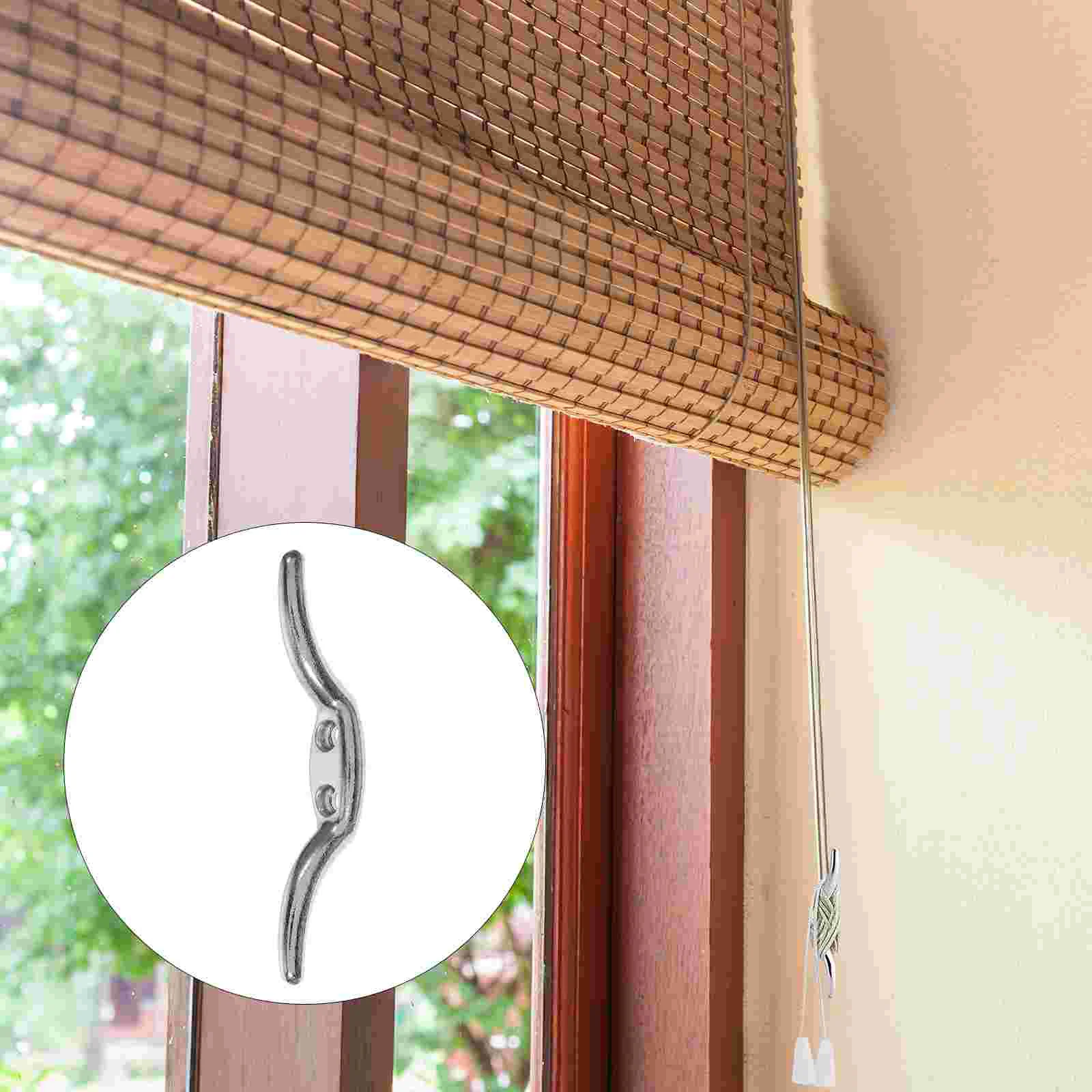 4 Pcs Roller Blind Metal Hook Venetian Blinds Vertical Curtain Positioning Rope 4pcs/pack Cord Winder for Appliances Cleat