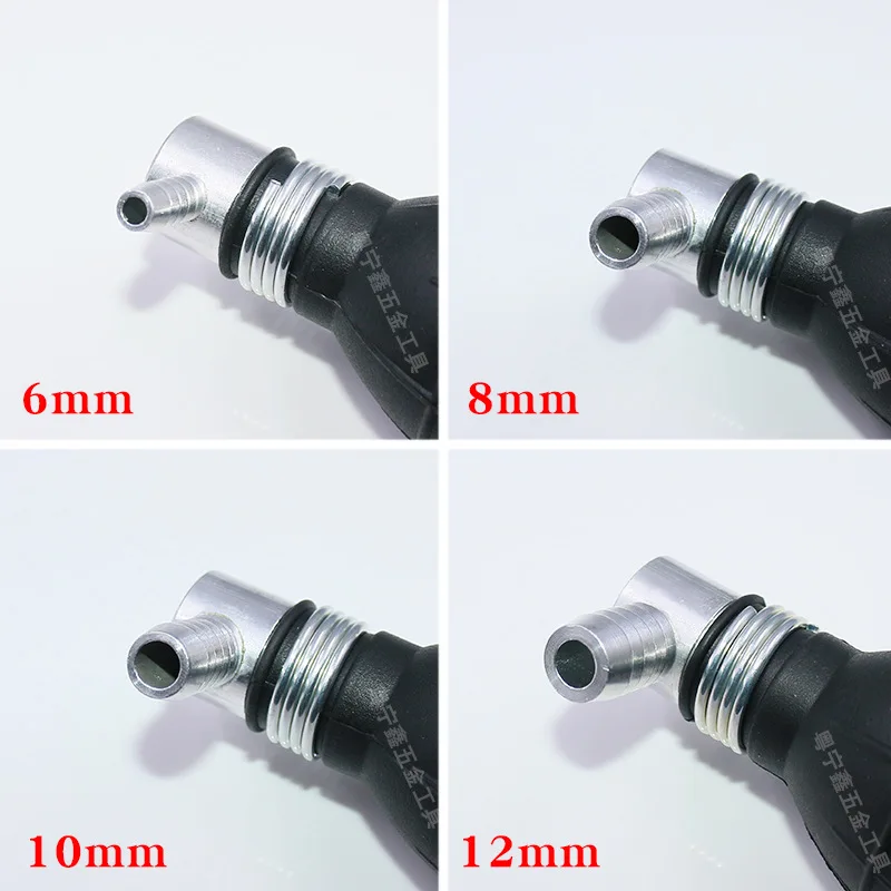 Hand Fuel Pump Line Rubber Aluminum Hand Primer Bulb Diesel Oil Transfer Petrol for Car Boat Marine Outboard