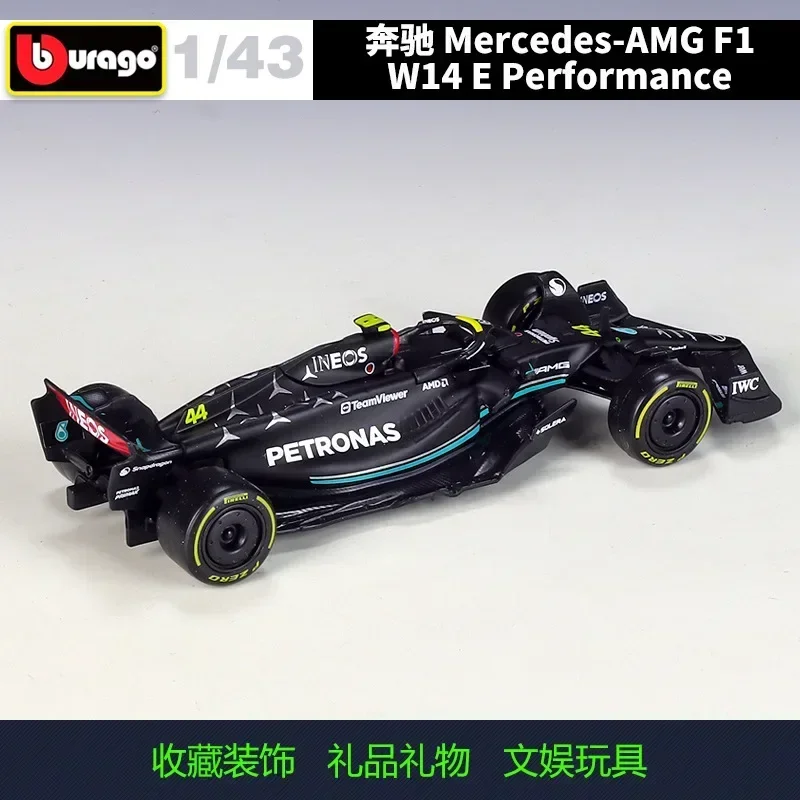 

Модель гоночного автомобиля Bburago 1: 43 F1 Mercedes AMG 2023 сезон W14E из сплава, игрушка в подарок