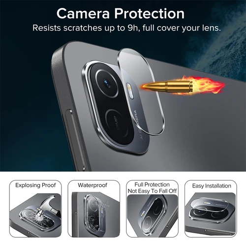 Imagen 2 del producto Película protectora para Xiaomi Poco Pad 12,1 pulgadas 2024 HD con cámara vidrio templado dureza 9H antiarañazos para Redmi Pad Pro 12,1""