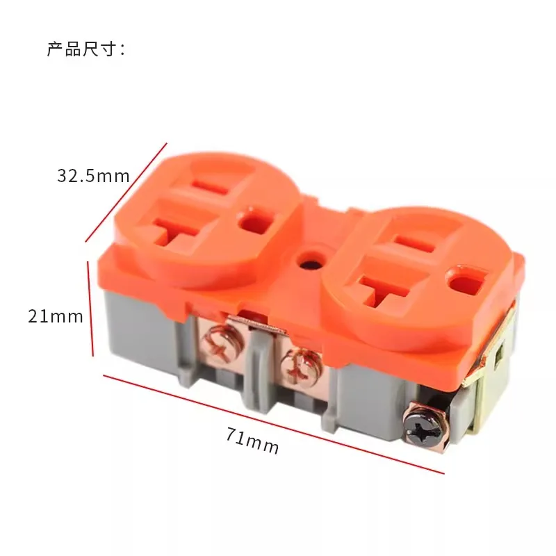 1PC US ซ็อกเก็ต Hi-End อเมริกันมาตรฐานปลั๊กทองเหลืองชุบสีม่วงแผงปลั๊ก