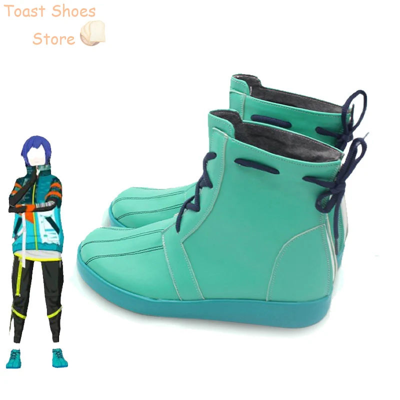 Spiel projekt Sekai bunte Bühne Kaitoo Cosplay Schuhe Pu Lederschuhe Halloween Karneval Stiefel Cosplay Requisiten Kostüm Requisite