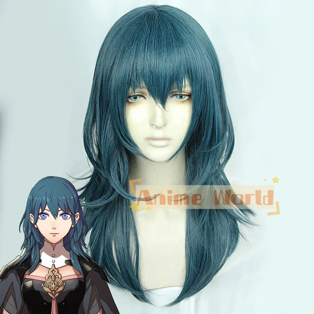 Fire Emblem: Three Houses Female Byleth Grey Green Cosplay Wig