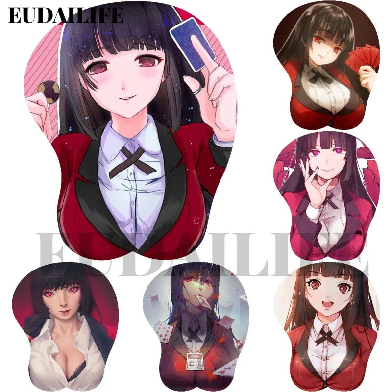 

Kakegurui Jabami Yumeko 3D коврик для мыши подставка для рук и запястья коврик для мыши силиконовый Oppai мягкий коврик для мыши офисная работа отаку подарок