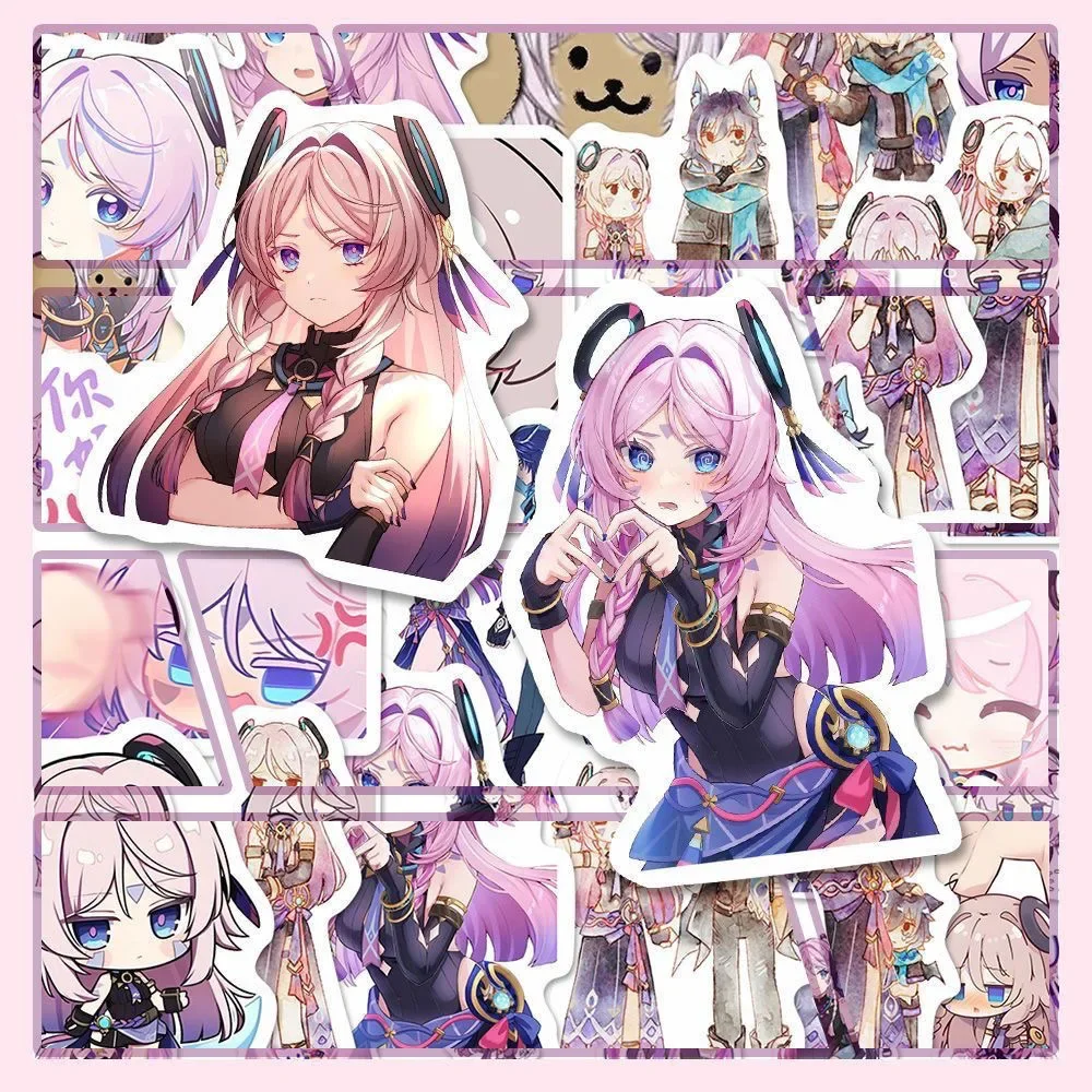 Anime Genshin Impact Citlali gafas taza pegatina motocicleta guitarra teléfono celular pegatinas juguete estudiante libro pegatinas ornamento regalo