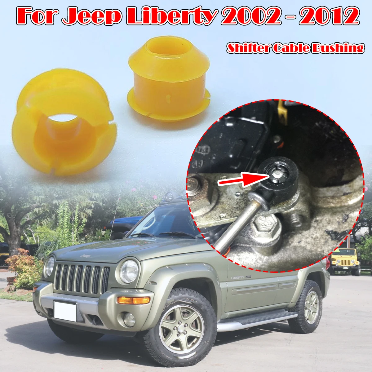 2/4Pc For Jeep Liberty 2002-2012 Shift Cable Bushing Automatic Shifting Fix Gear Selector Change Lever Linkage End Pivot Grommet