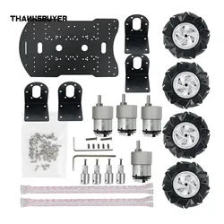 4WD Mecanum Robot Car Smart Car Chassis Kit Load Capacity 10KG w/ 80mm/97mm Omni Wheels Unfinished