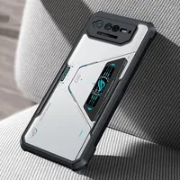 ASUS ROG Phone Case 7 6 Pro Phone 7 Ultimate Jacketing PC&TPU Airbags Shockproof Shell,Back Transparent Lens Protection Cover