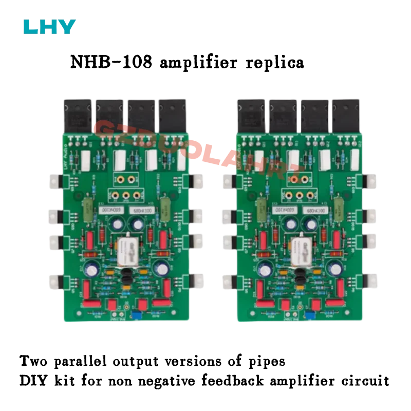 LHY replika penguat NHB-108 2 pasang versi keluaran paralel tanpa umpan balik negatif sirkuit amplifikasi kit DIY