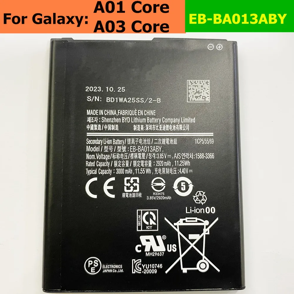 Replacement Battery EB-BA013ABY For Samsung Galaxy A01 Core A03 A03 Core A013F A013G A013M Phone Batteries 3000mAh