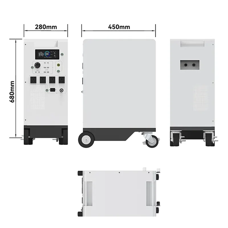 Portátil 5kWh All-In-One Home Energy Storage Bateria de lítio Inversor solar Grade híbrida montada na parede com porta de comunicação CAN
