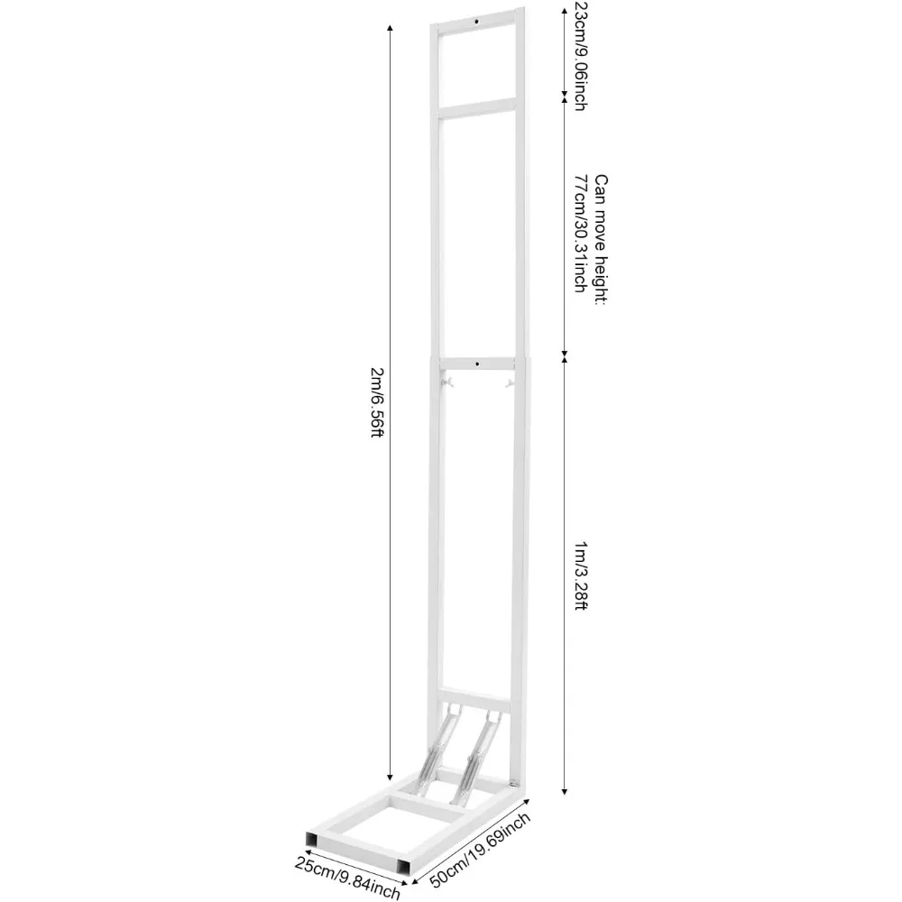 Wedding Stand, White Adjustable 1-2m Telescopic Background Pole, Durable Iron Frame, Height Extendable 0-30.31in, Ideal Roadway Wedding Decoration Support