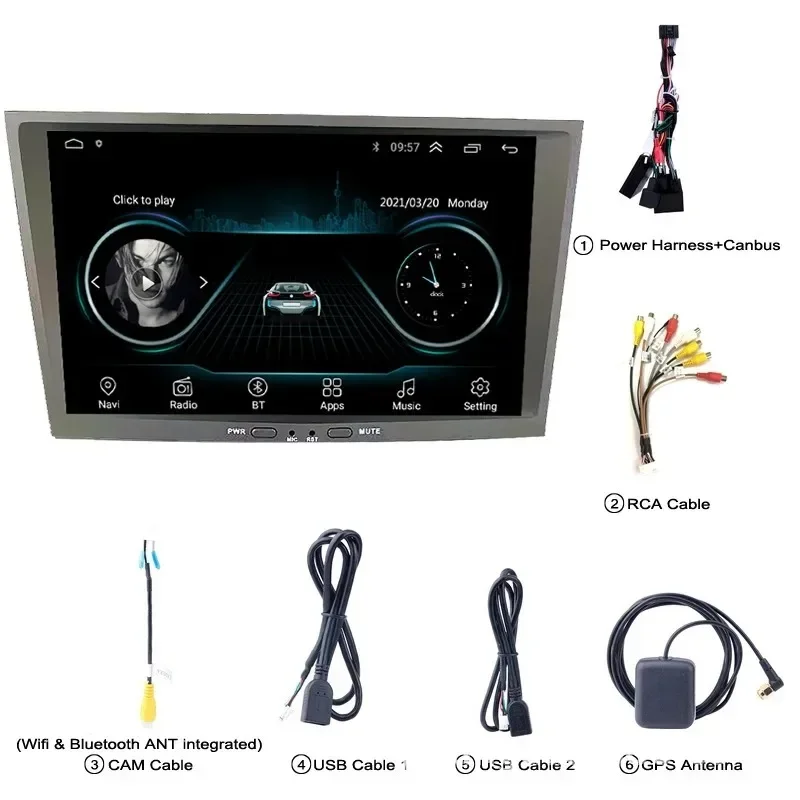 8-Inch large-screen GPS car navigator, reversing image all-in-one machine