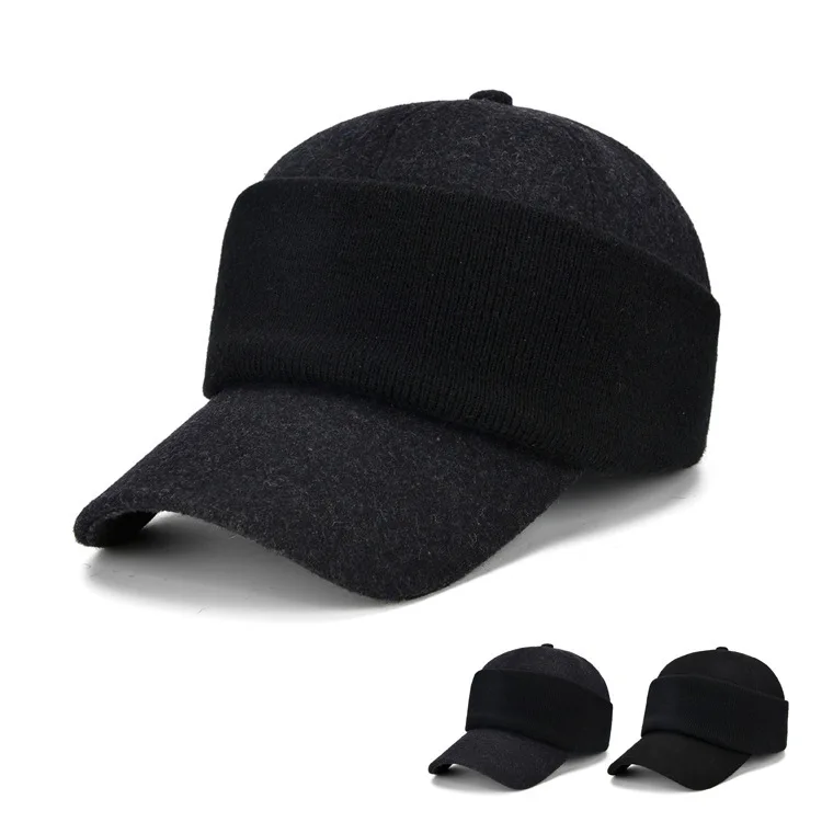 

Autumn New Dad Hat For Middle Aged And Elderly Face Protection Pullover Baeball Cap Winter Riding Warm Hat