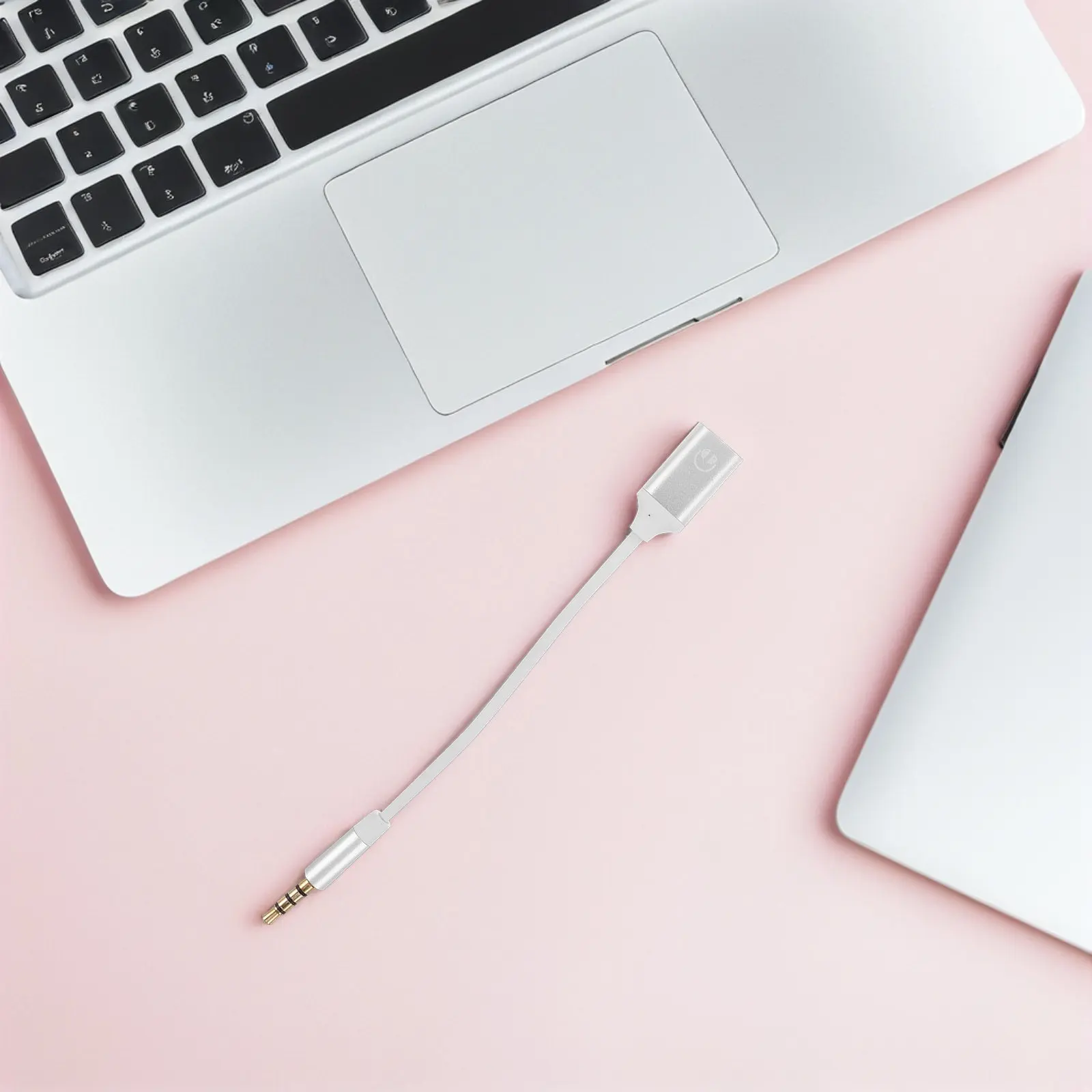 2Pcs Earphone Adapter USB C to 3.5mm Audio Jack Silver High Fidelity Sound Type C Headphone Connector for Phones Laptops Tablets