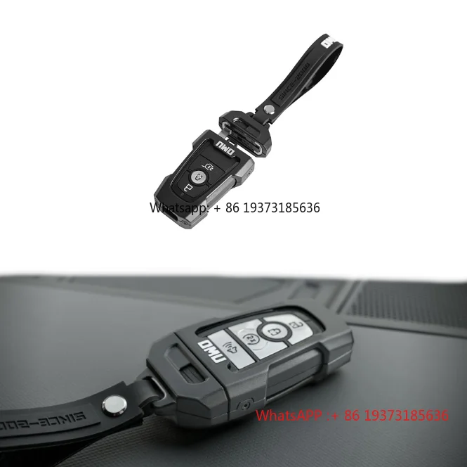 OMU Key Case for Bronco Black Aluminum & Carbon Fiber Key Cover Car Protection Key Shell From Maiker Off Road
