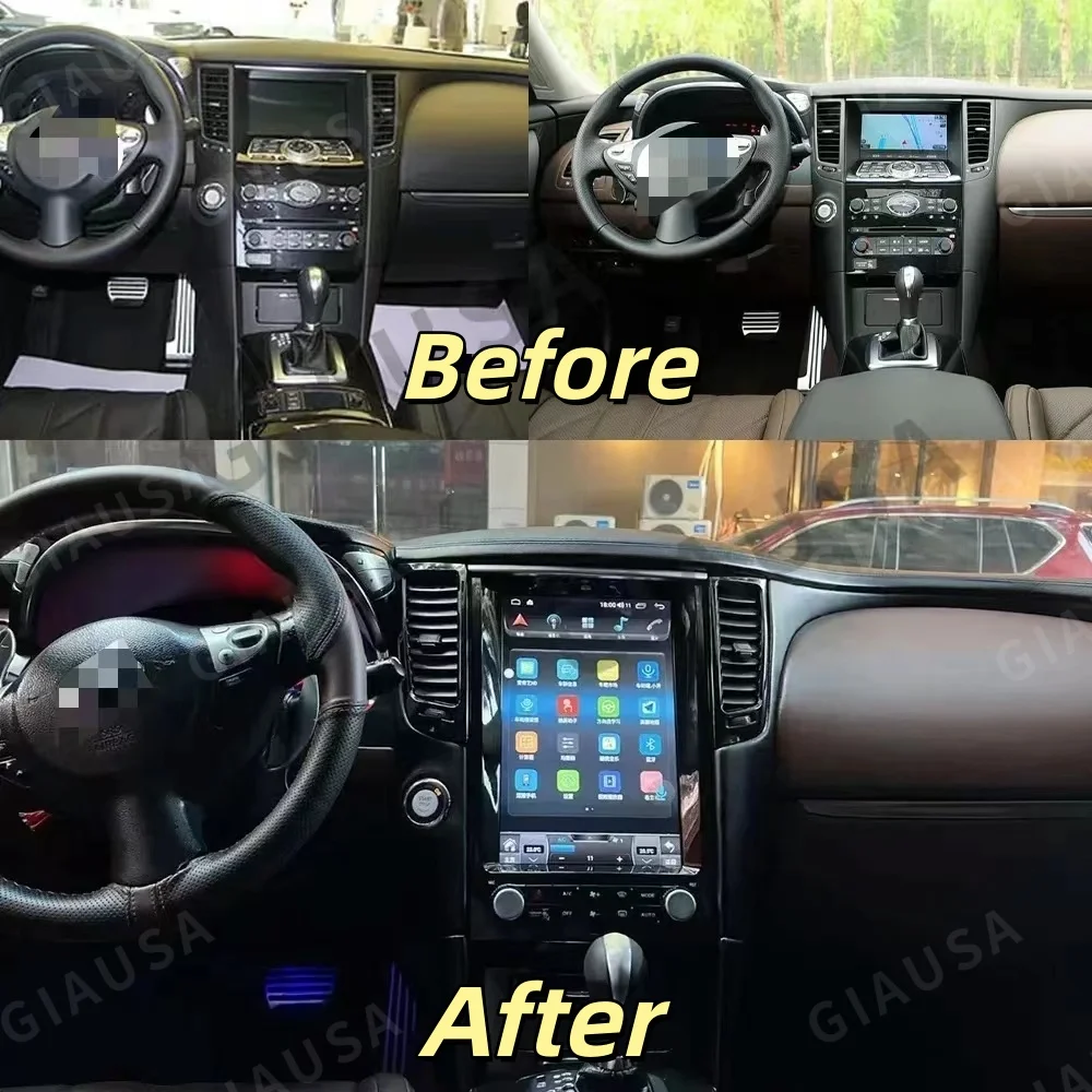 13.6 Inch For Infiniti FX35 FX37 FX50 QX70 2009-2013 Android 14 Car Radio Auto Multimedia Video Player GPS Navigation CarPlay 5G