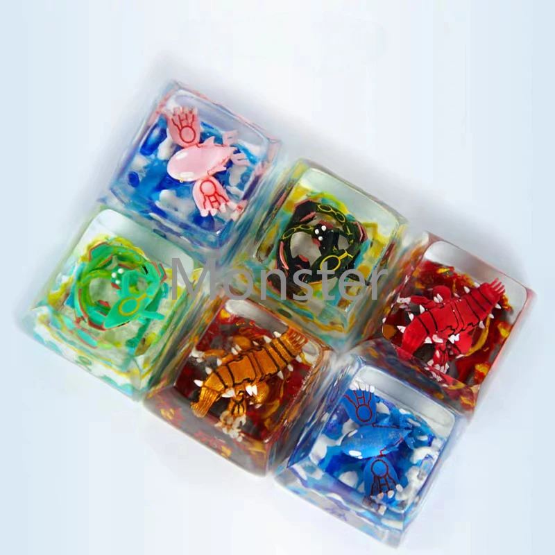

PTCG Pokemon аниме персонаж колпачок для клавиатуры механическая клавиатура смола прозрачный колпачок для клавиш Hoenn Region Kyogre Groudon Rayquaza подарочная игрушка