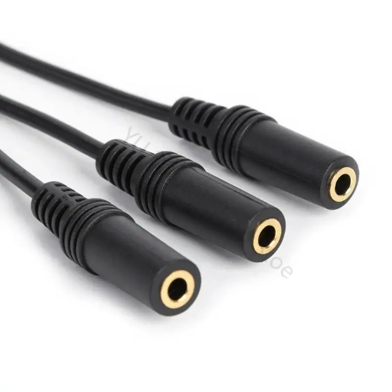 96BA Sound-Splitter-Kabel, 3,5 mm, 3 Pole, tragbar, kleine Stecker, 3-Wege – Detail 9