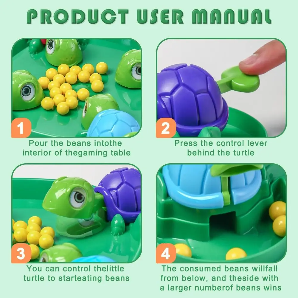 Veilig materiaal Schildpadden Eet bonen Spel Interactieve functie Stressverlichting Ouder-kind interactiespel Bonen versnappen