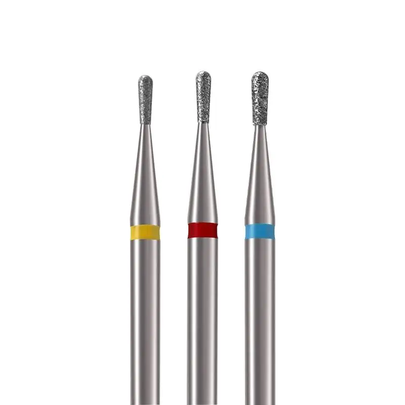 1 Uds. Brocas de llama para uñas, fresas de diamante para manicura, puntas de taladro profesionales de 3/32 pulgadas para uñas, herramientas para quitar cutículas