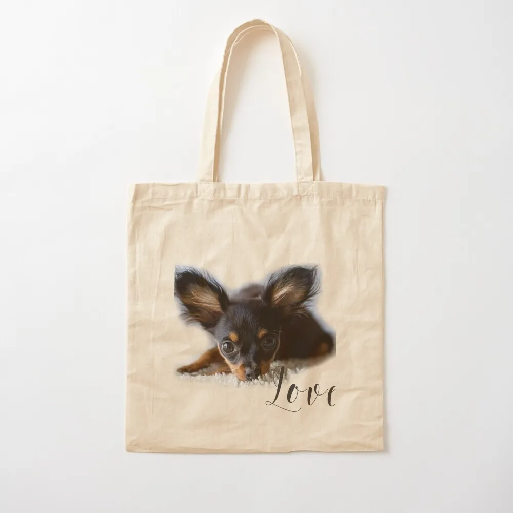 

Era. Toy Terrier Sublimation Tote Bag custom canvas bag custom fabric bag tote reusable grocery bags Canvas Tote