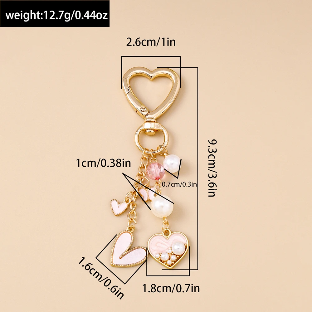 Nette Emaille Blume Schmetterling Schlüsselbund Frauen Mädchen Liebe Herz Schlüssel Ring Anhänger Handtasche Dekor DIY Handgemachten Schmuck Geschenke – Detail 11