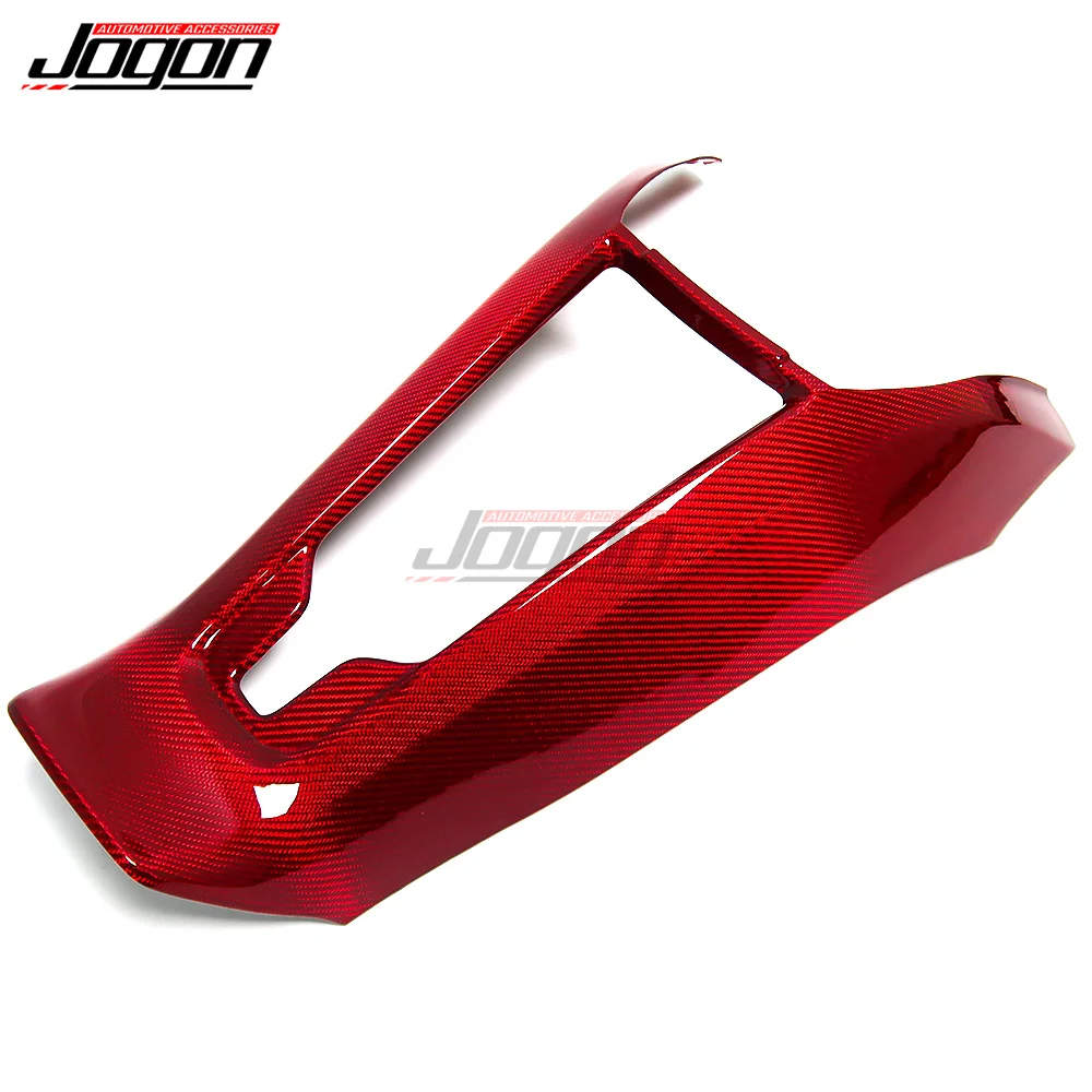 For Corvette C8 Z51 Z06 Stingray 2020-2024 Wireless Charger Cover Trim Sticker Red Carbon Fiber Car Accessories