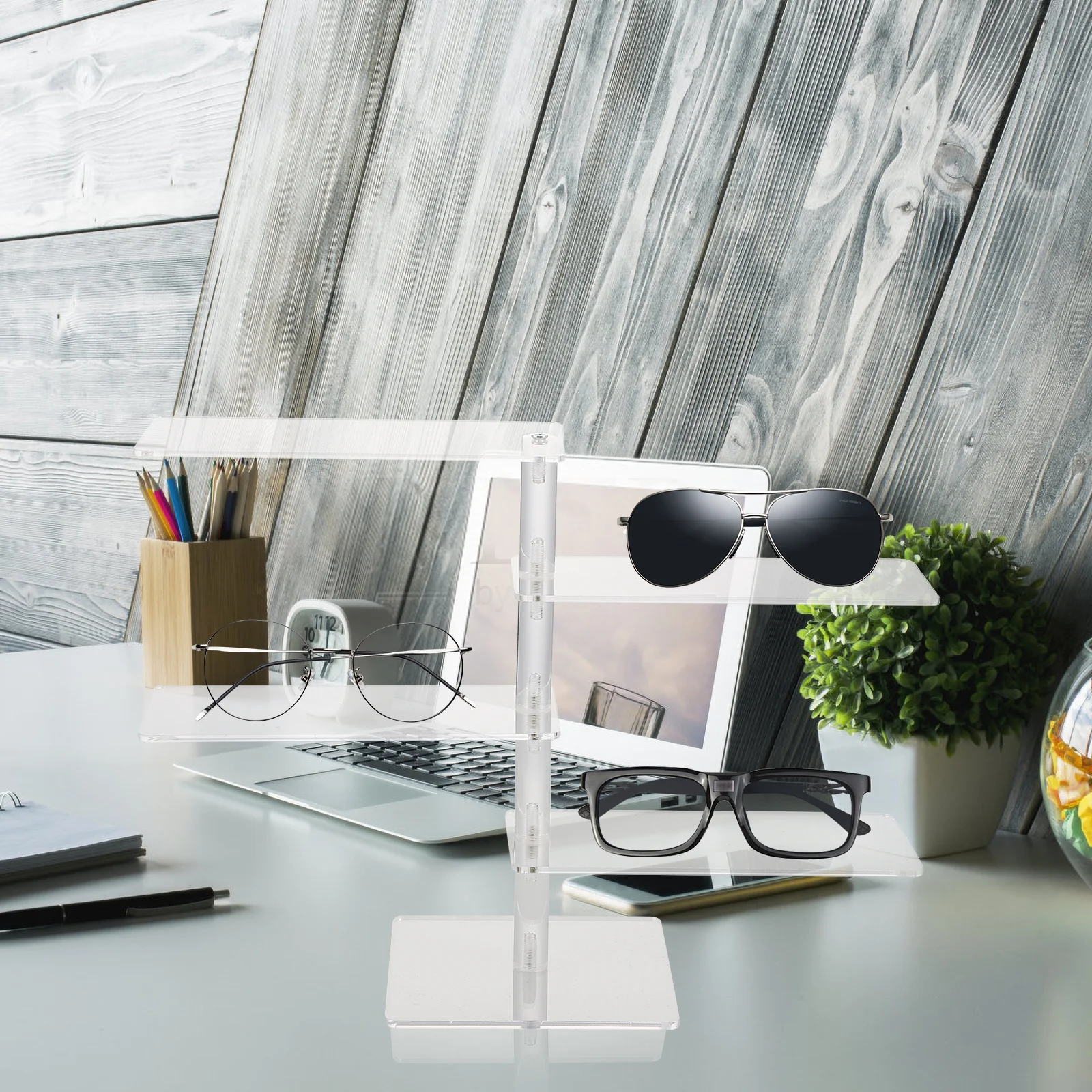 

1Pcs Acrylic Transparent Sunglasses Display Rack Jewelry Holder Decorative Storage Stand for Necklaces Rings Glasses Organizer