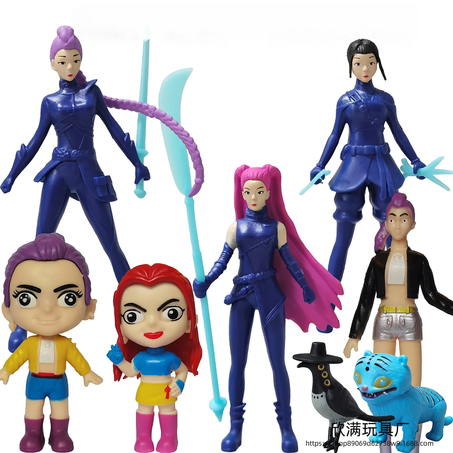 - NUEVO Kpop Demon Hunters Figura de anime Juguetes Lindo PVC Articulaciones móviles Figura de acción Modelo Muñecas Niños Decoración de cumpleaños Regalos de juguete