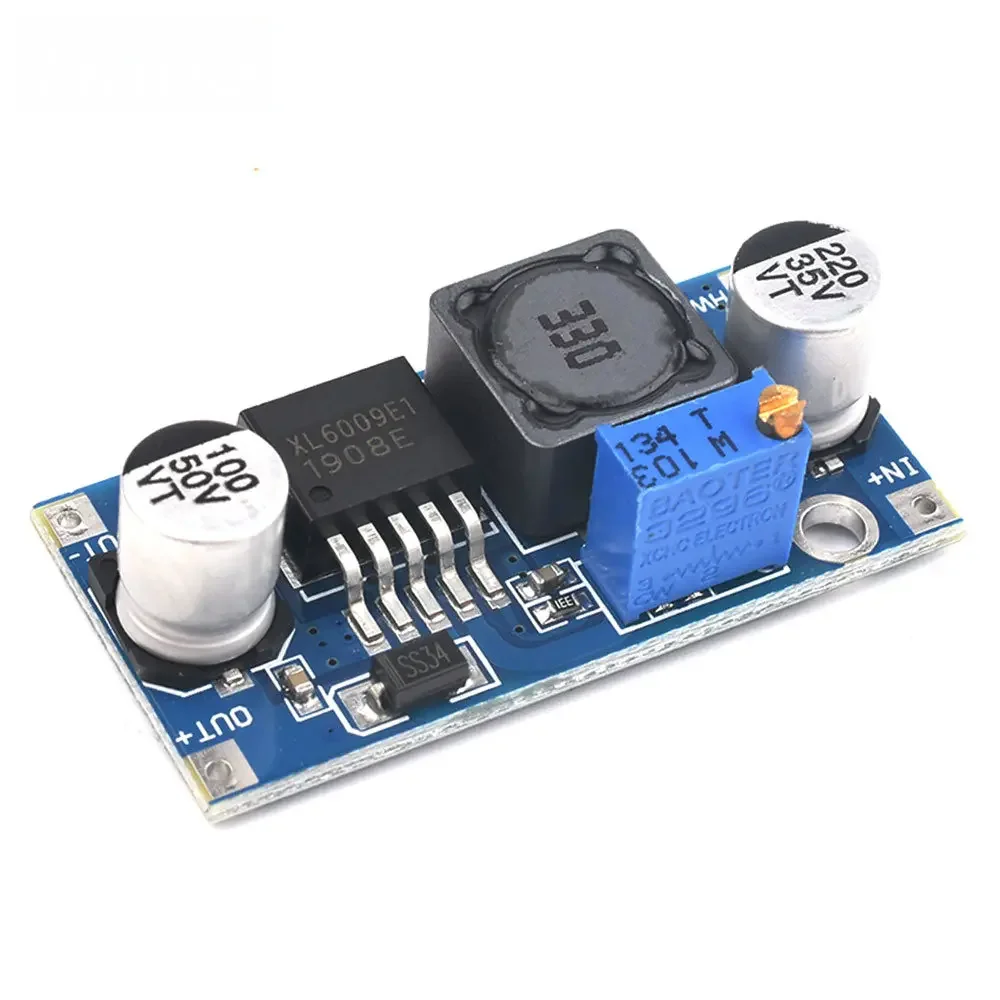 DC-DC 4A XL6009 Digital Boost Step Up Power Supply Module Adjustable 4.5-32V to 5-35V Boost Voltage Regulator With LED Voltmeter