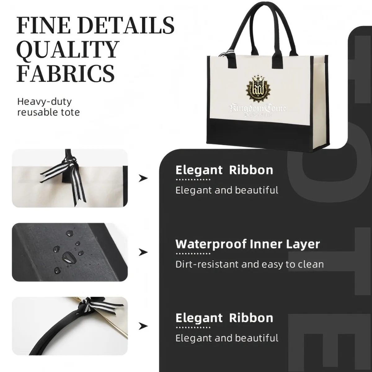 WAYNE S WORLD 2026 وصول جديد موضة عملية واسعة قابلة لإعادة الاستخدام حمل حقيبة نمط طباعة 2 لهجة الثقيلة حقيبة كتف كبيرة f #5