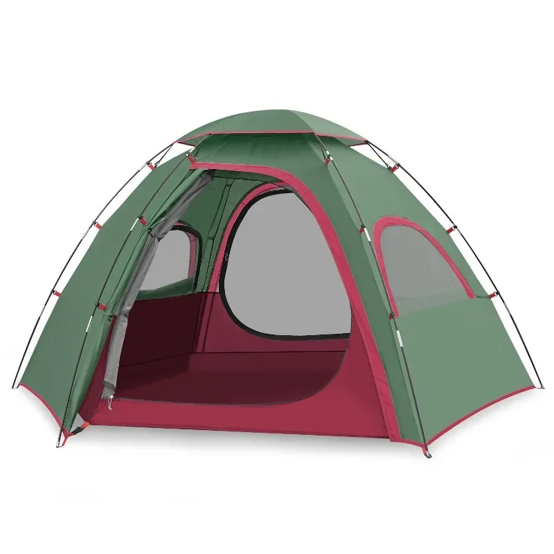 YOUSKY Outdoor Camping Tent 3-4 Person Waterproof Camping Tent Easy To Set Up Tent Sunshade