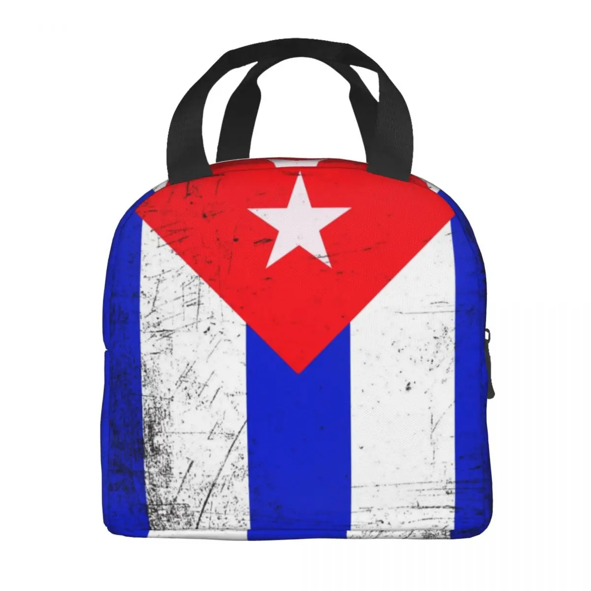 Custom Vintage Cuba Flag Lunch Box for Women Leakproof Cuban Proud Thermal Cooler Food Insulated Lunch Bag School Student