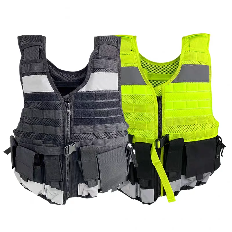 yellow-pe-anti-stab-tactical-vest-duty-clothing-multi-functional-training-clothing-breathable-comfortable