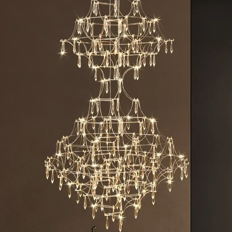 Villa living room chandelier minimalist light luxury creative crystal lamp designer new commercial clothing store decorative