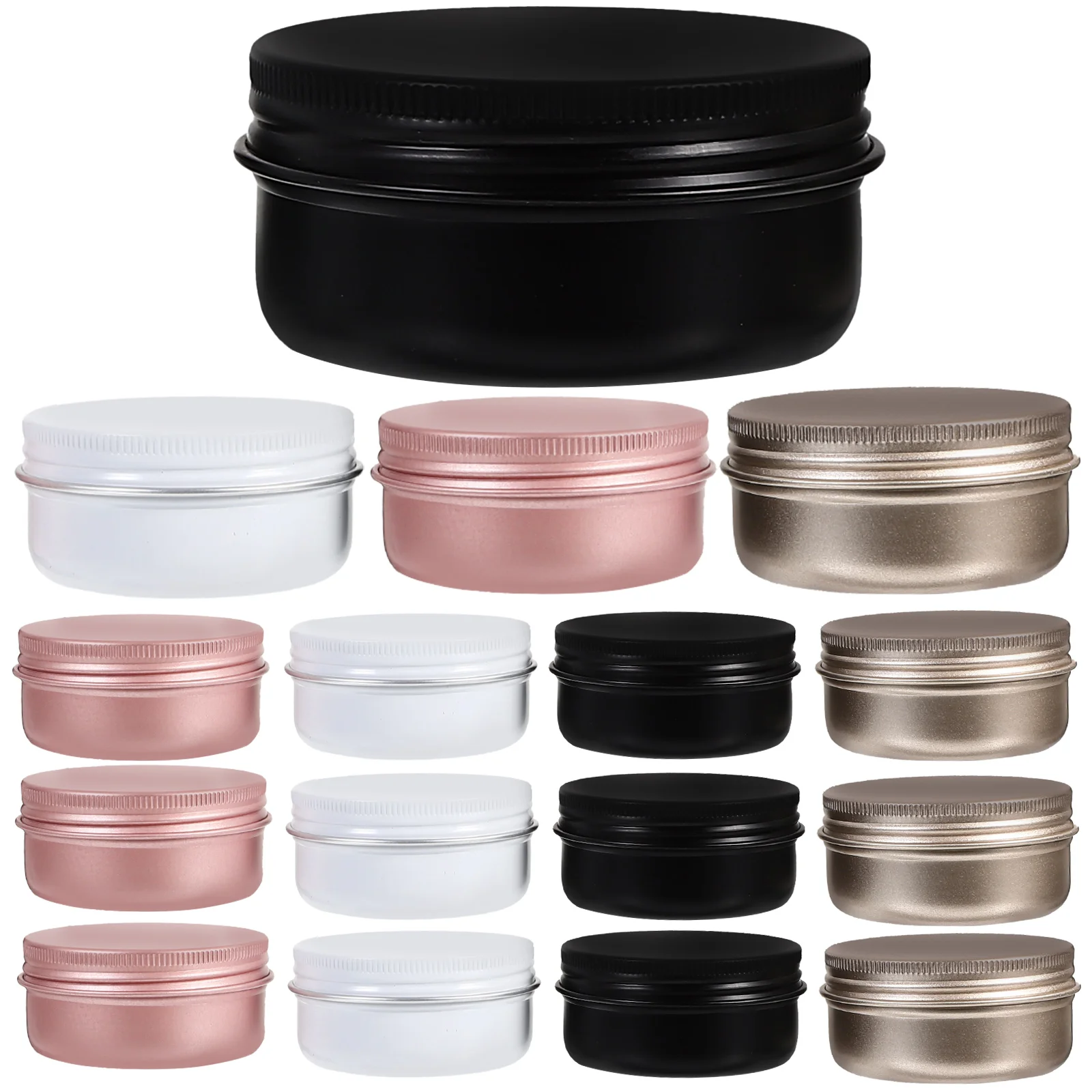 

20pcs Aluminum Jars Small Cream Cans Mini Containers 50ml Handmade Storage Tins Travel Use Empty Cases