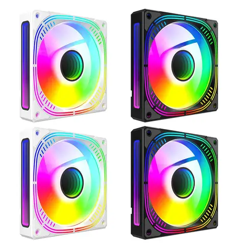 컴퓨터 PC 케이스용 CPU 쿨러 라디에이터, PWM 무소음 방열 선풍기, 24 LED 비즈, FDB 유압 베어링, 120mm, 12V, 4 핀 Best5 컴퓨터 PC 케이스용 CPU 쿨러 라디에이터, PWM 무소음 방열 선풍기, 24 LED 비즈, FDB 유압 베어링, 120mm, 12V, 4 핀 Best5