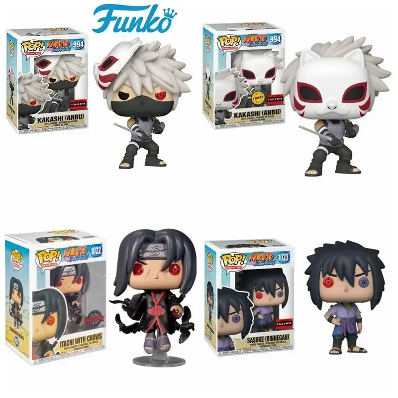 Funko Pop Animación Naruto ASUMA 1023 #   Kakashi ANBU 994 #   Sasuke RINNEGAN 1023 #   Figuras de acción de PVC de vinilo, juguetes de modelos coleccionables