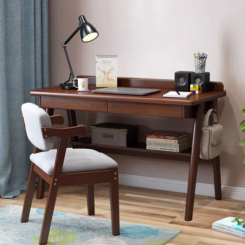 High quality Nordic solid wood computer desk suitable for home bedrooms, student reading desks, small apartments