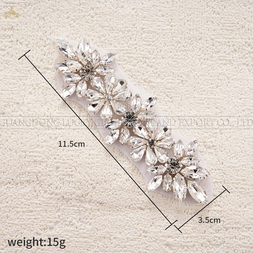 1 pz strass cintura da sposa diamante abito da sposa cintura cristallo fascia da sposa per abito da sposa accessori Appliques per abbigliamento