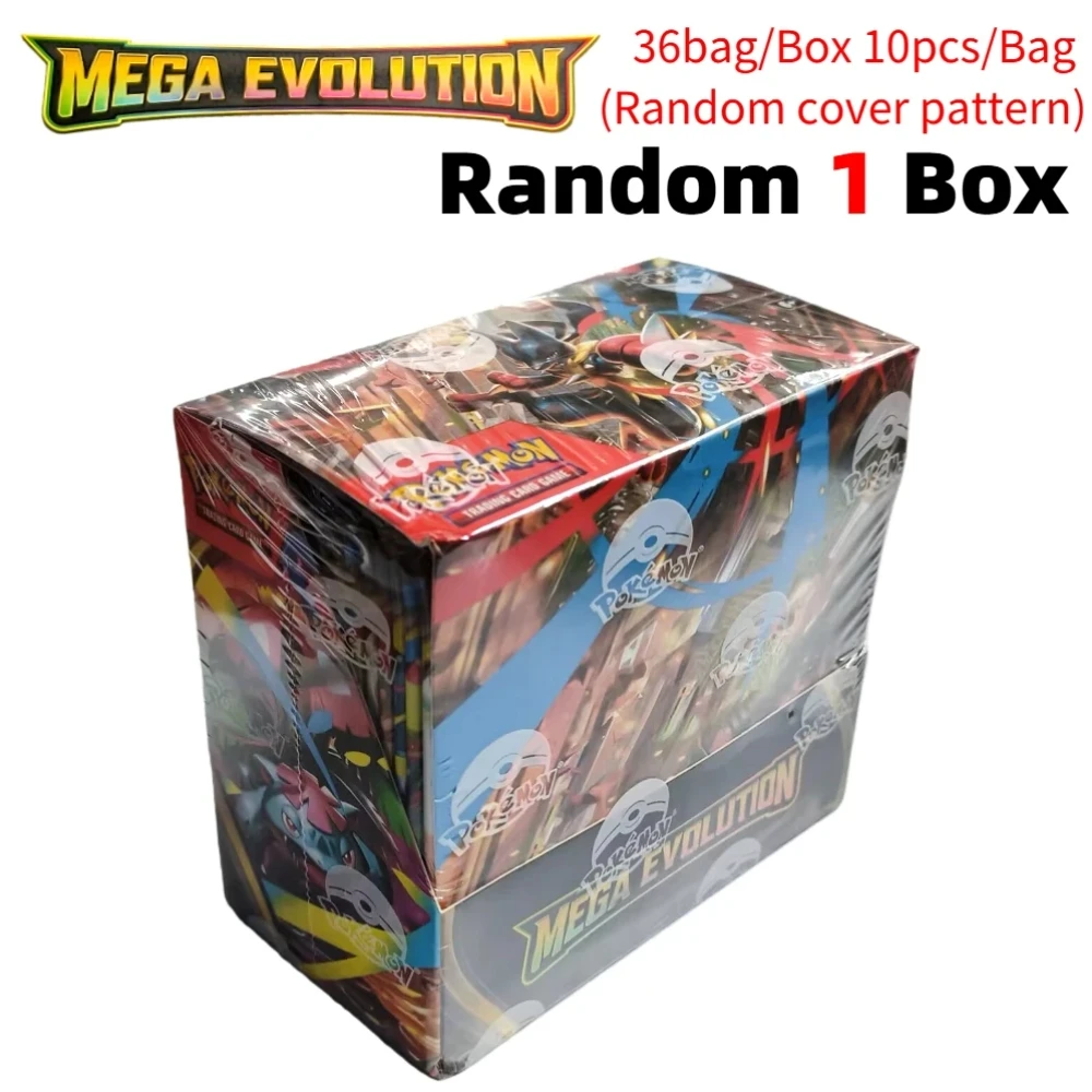 360 Stück/Box Pokemon-Karten MEGA EVOLUTION Phantasmal Flames Spiel Cartoon Englisch Booster Kampf-Sammelkarten Geschenk