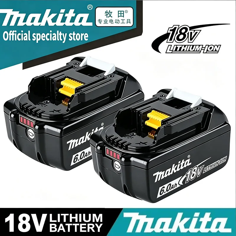 100% Genuine Makita 6Ah/5Ah for Makita 18V Battery BL1840 BL1830B BL1850B BL1850 BL1860 BL1815 Replacement Lithium Battery