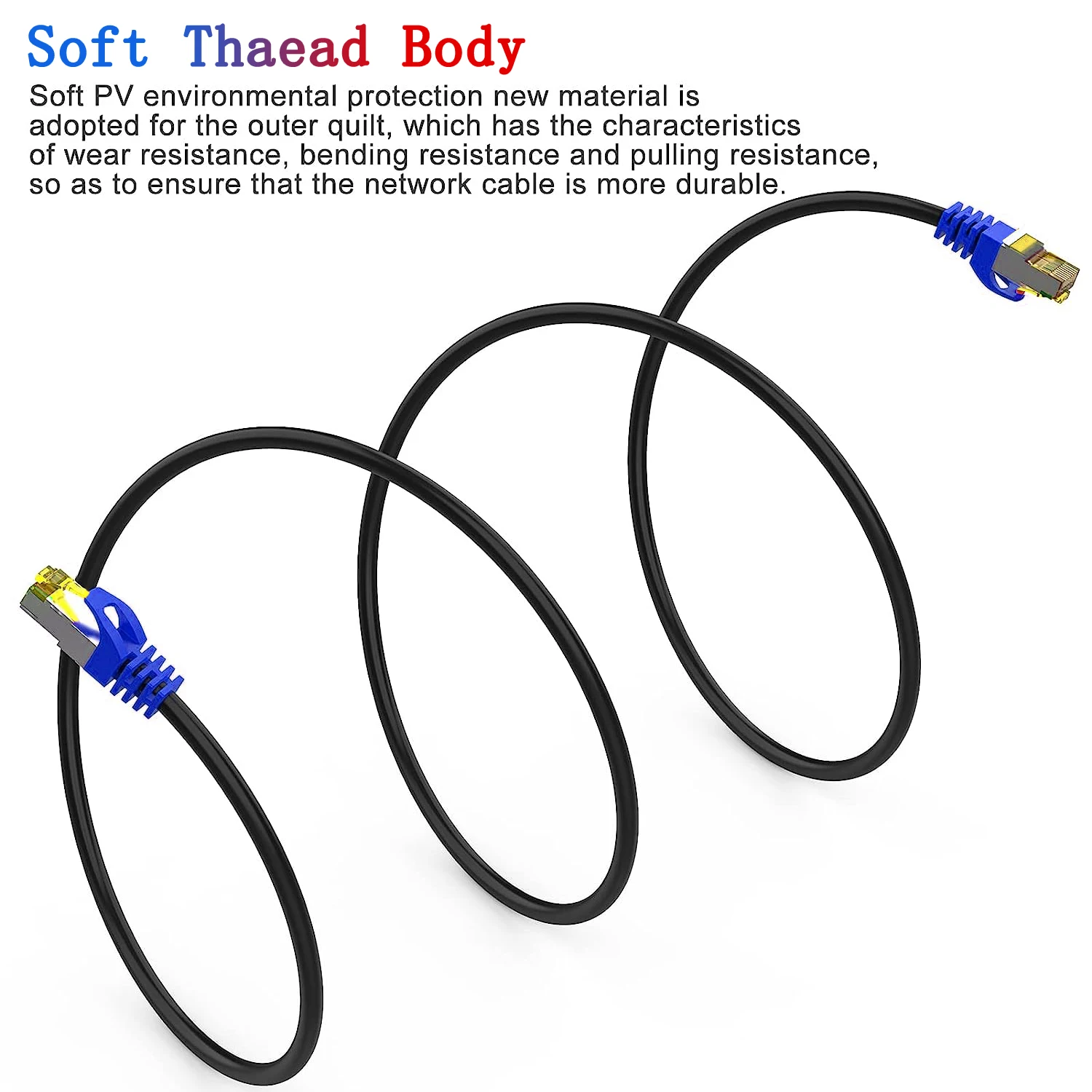 Gaming Hoge Snelheid CAT 8 Ethernet Kabel 40Gbps 2000MHz Internet Netwerkkabel 5M 10M 20M 30M RJ45 Patch Cord Kabel Ethernet Cat8