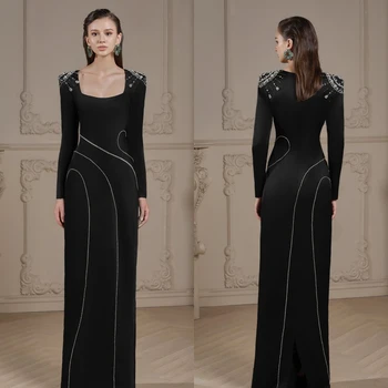 ที่กําหนดเอง Jiayigong Sparkle ประณีต Mesprit Elegant Square A-Line Evening es เลื่อม Rhinestone S ความยาวชั้นที่กําหนดเอง