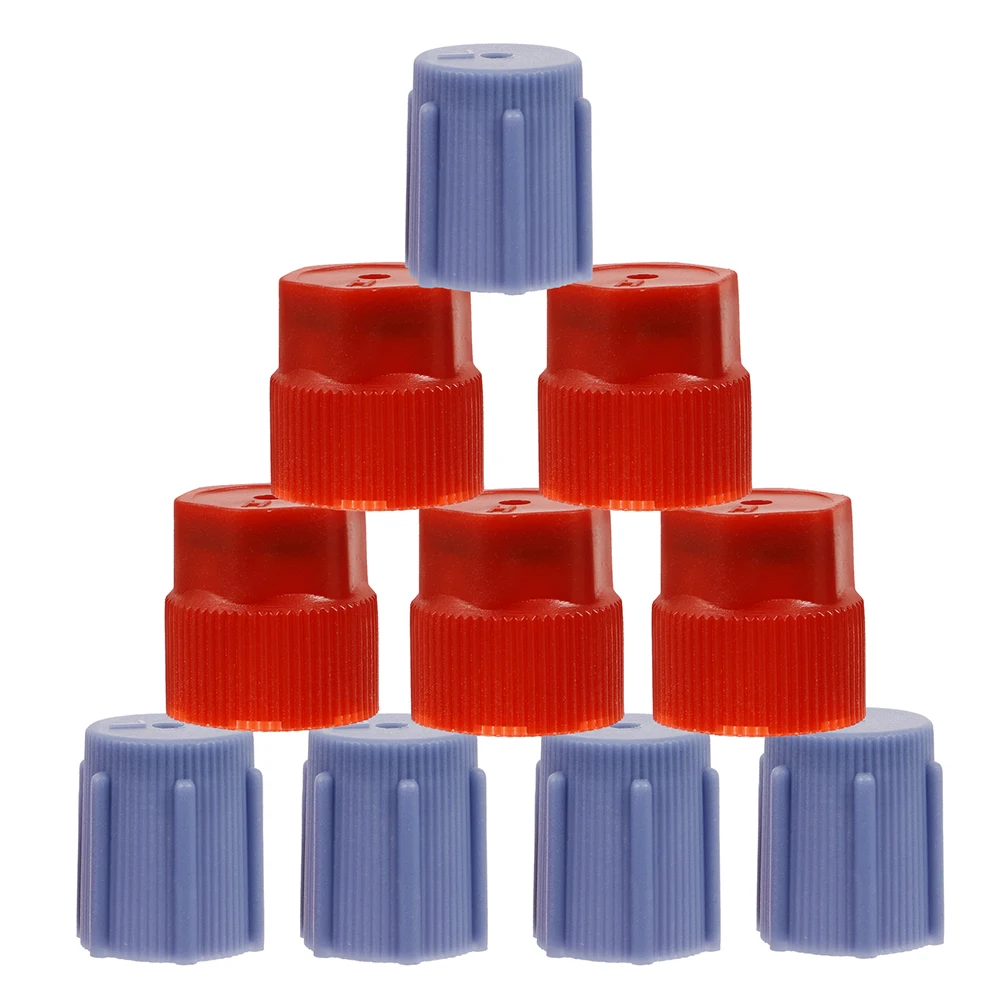 

20pcs Caps Air Conditioning Repair Parts Leakproof Design Charging Port Cap Valve Core Cover Cars Accessories