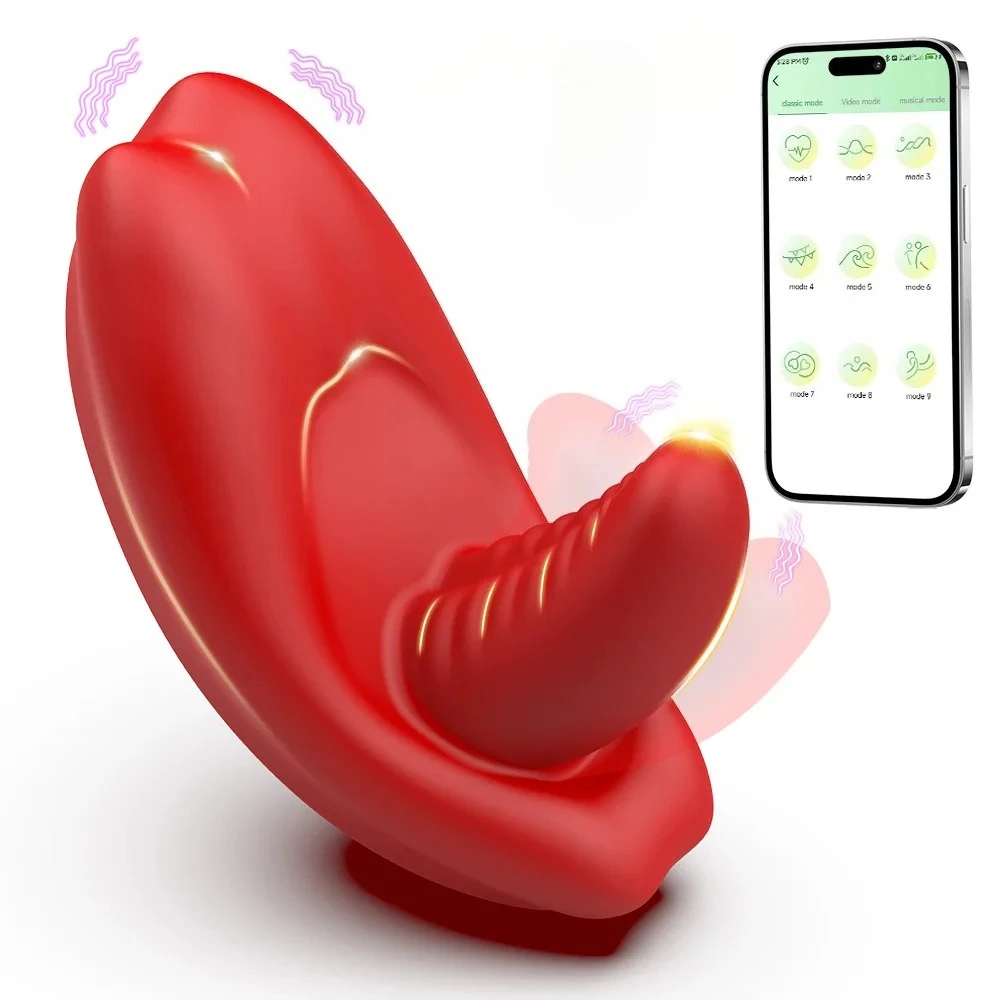 Tongue Licking Vibrator APP Control Wearable Panties Vaginal G Spot Nipple Clitoris Stimulator waterproof Women Adult Sex Toys